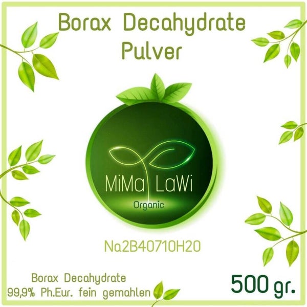 Borax Decahydrat Pulver 99,9%, Ph. Eur. Fein Gemahlen 500 G