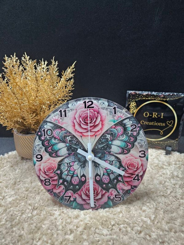 Klok rond glas (20cm)