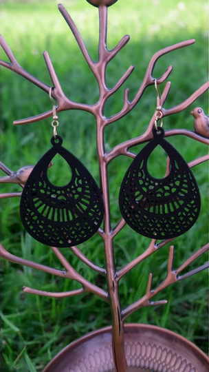 Boucle d'oreille en bois