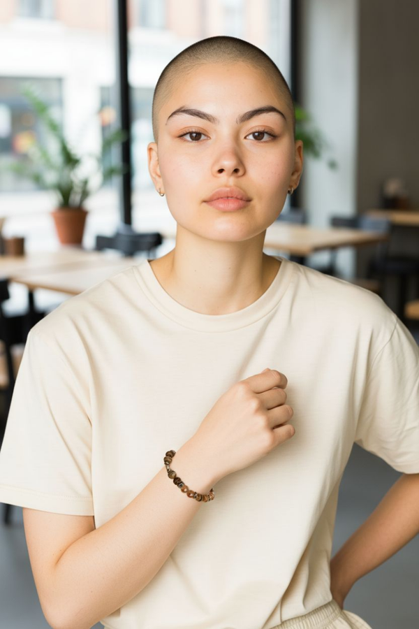 bracelet agate & perle