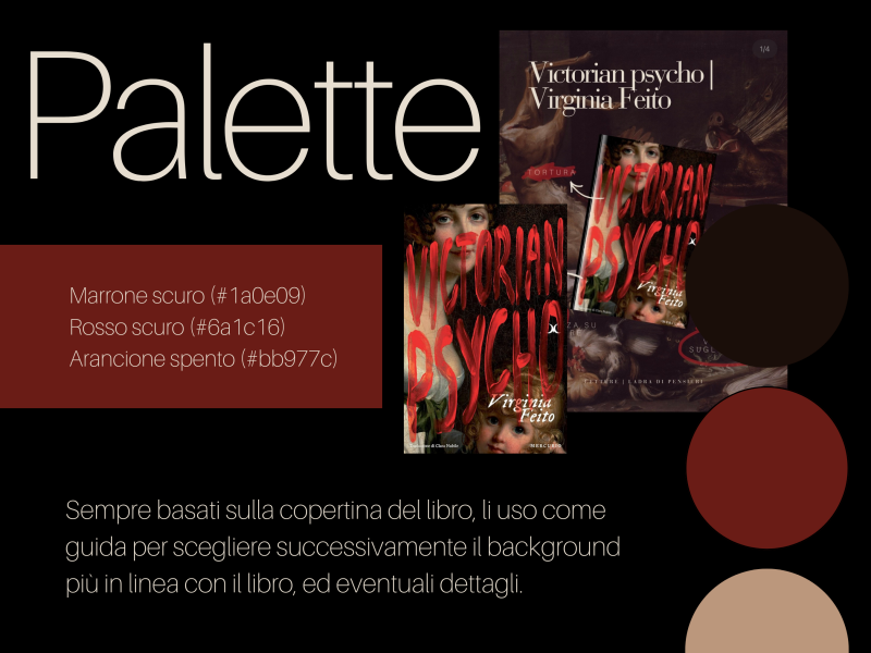 Grafica in cui spiego la palette che ho usato per questo tipo di post