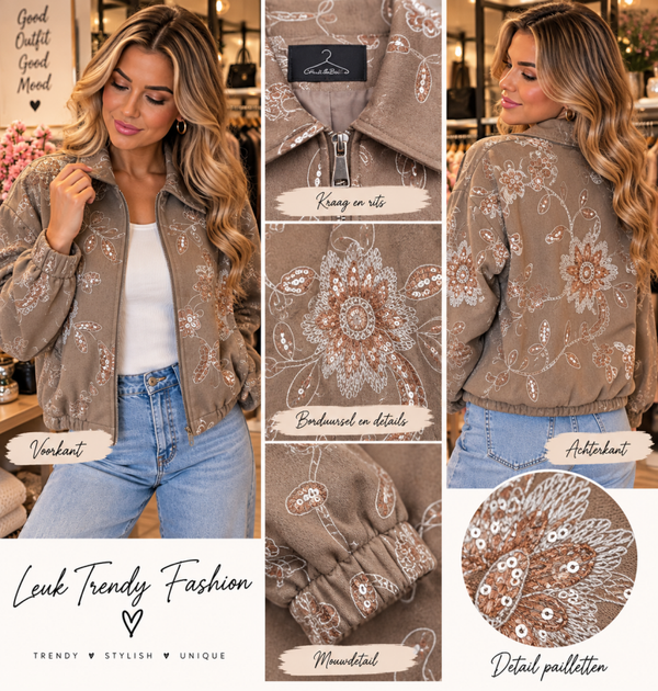 Jasje Clair. Kleur taupe