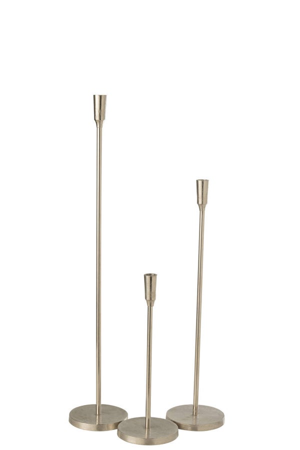 Set Kandelaar Metaal Zilver