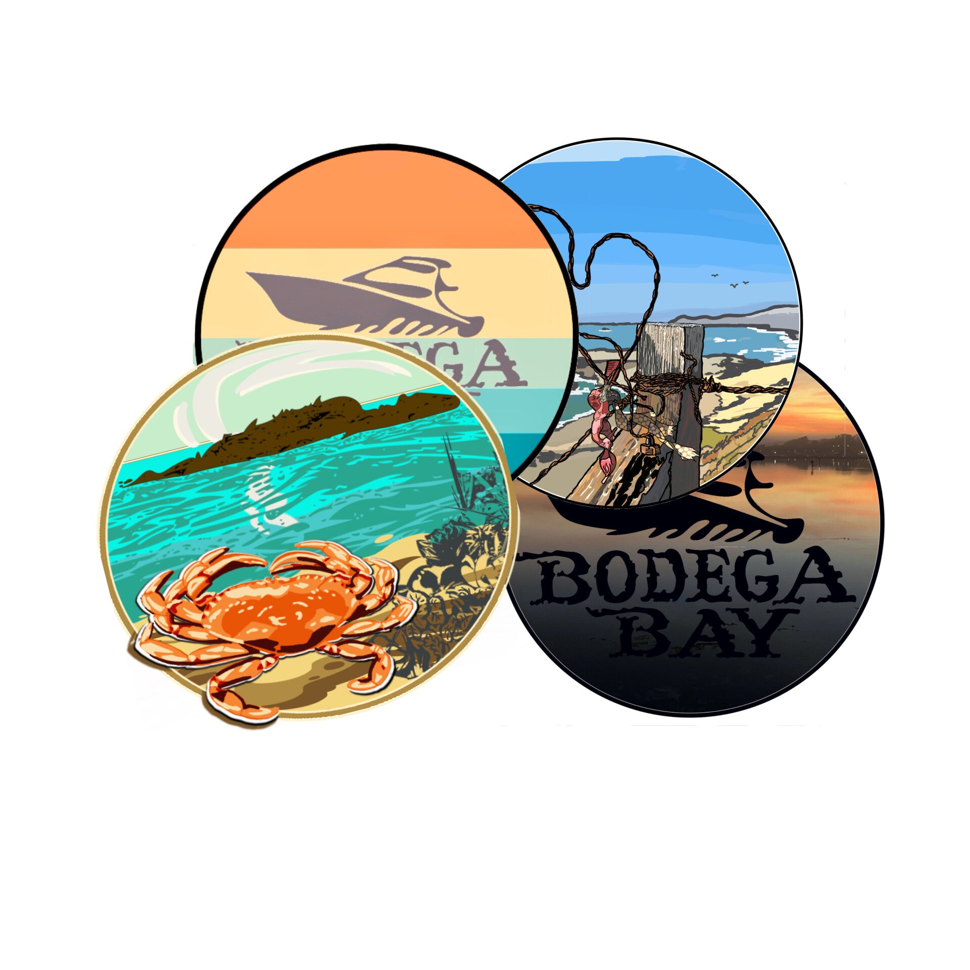 Coastal 24 Sticker Display Refill Pack