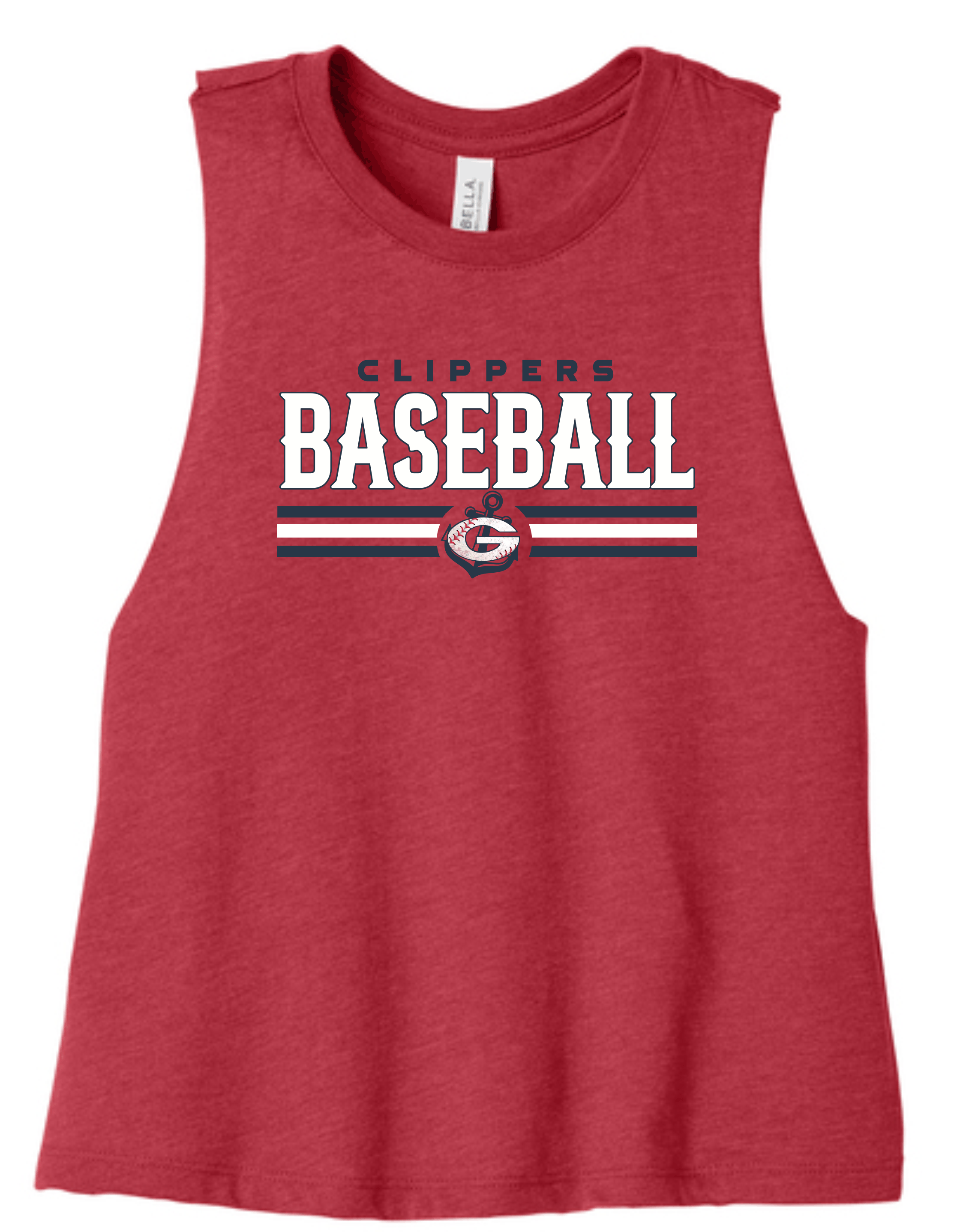 Bella Cropped Retro Tank Red