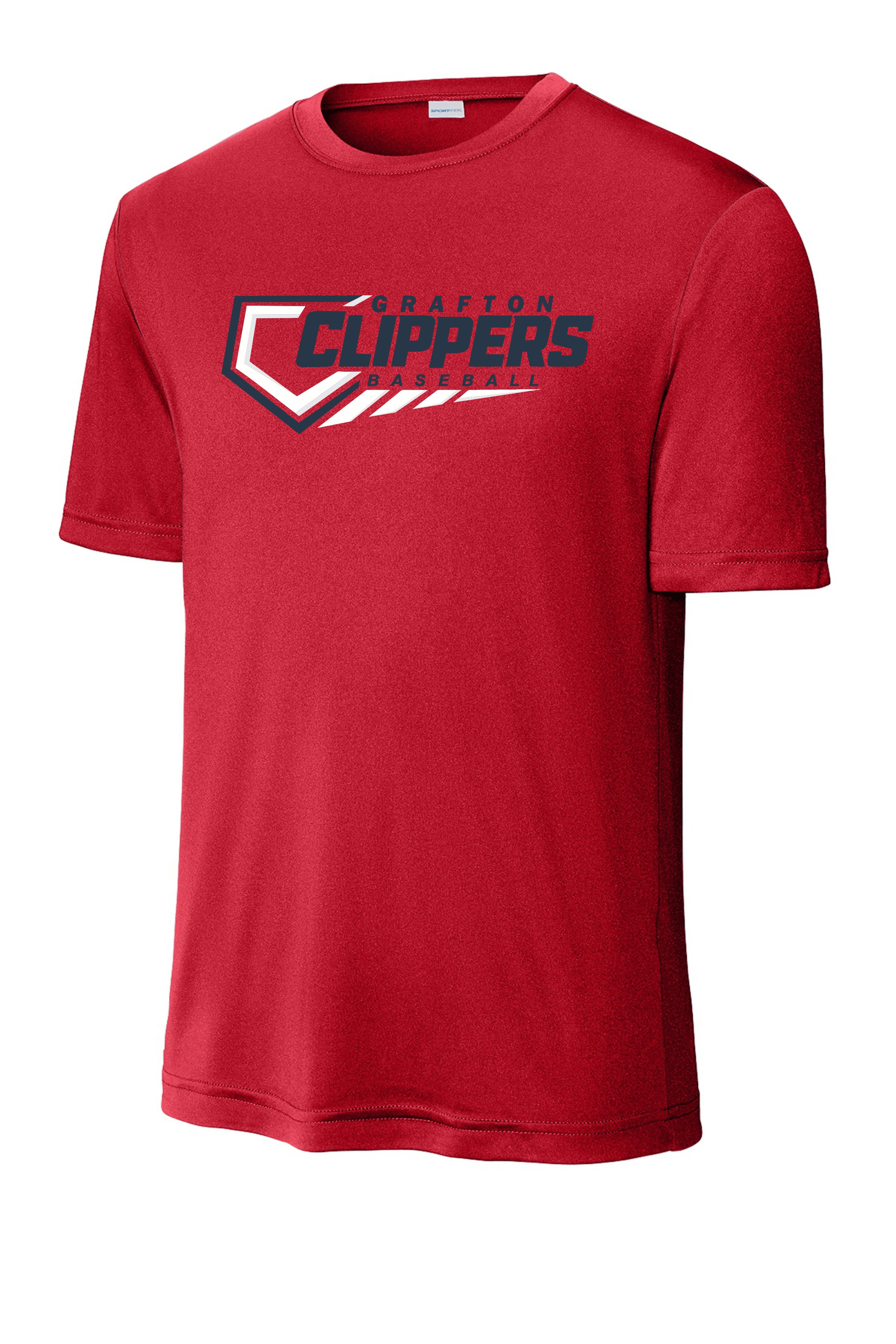 Sport-Tek Homebase Grafton Moisture-Wicking Tee in Red