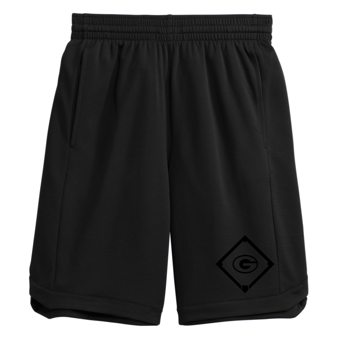Black on Black Sport Tek Shorts with Pockets