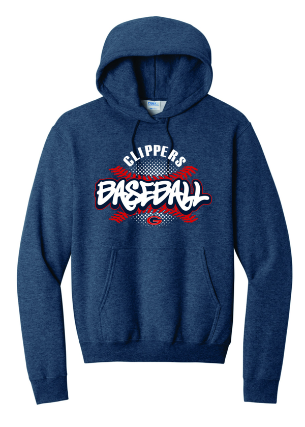 Heather Navy Hoodie - Clippers Graffiti