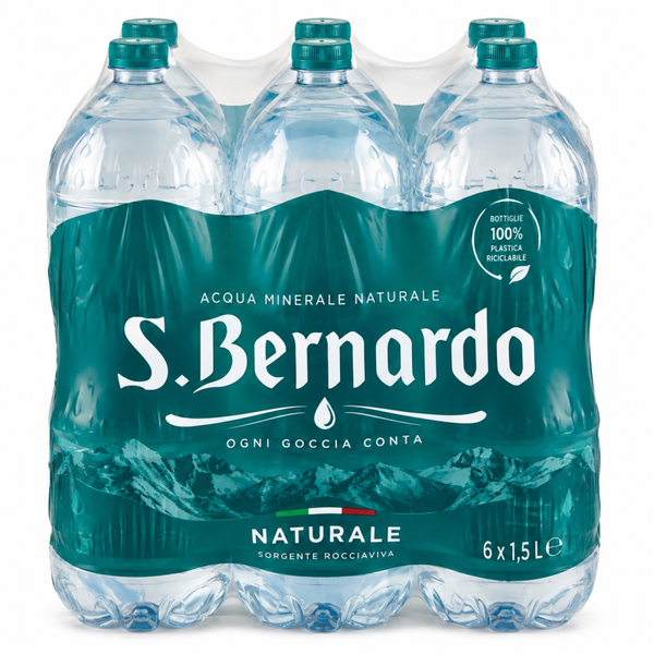 S.Bernardo l.1,5 naturale in confezione da 6 bottiglie