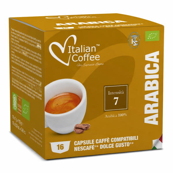 16 capsule Italian coffee miscela arabica compatibili Dolce gusto