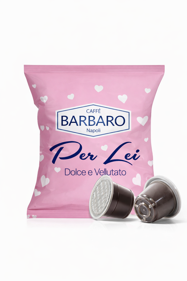 100 capsule Barbaro miscela rosa compatibili Nespresso