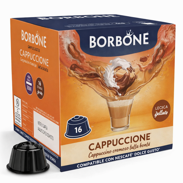 16 capsule Borbone cappuccione compatibili Dolce gusto