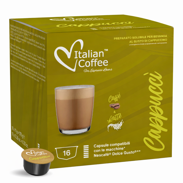 16 capsule Italian coffee cappuccino compatibili Dolce gusto