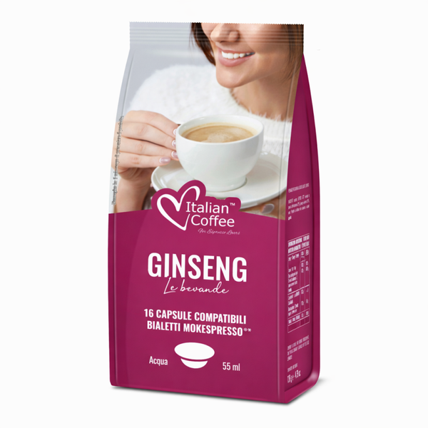 16 capsule Italian coffe ginseng compatibili Bialetti