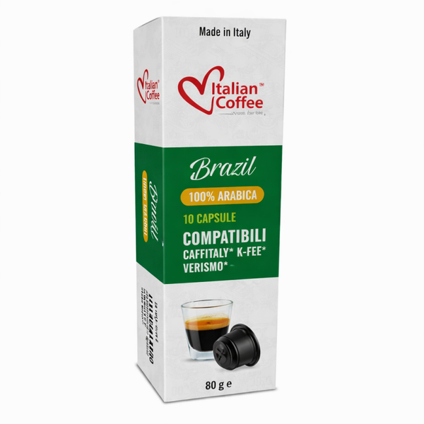 10 capsule Italian coffee miscela arabica compatibili Caffitaly