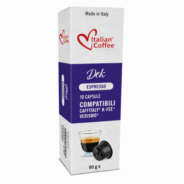 10 capsule Italian coffee miscela dek compatibili caffitaly