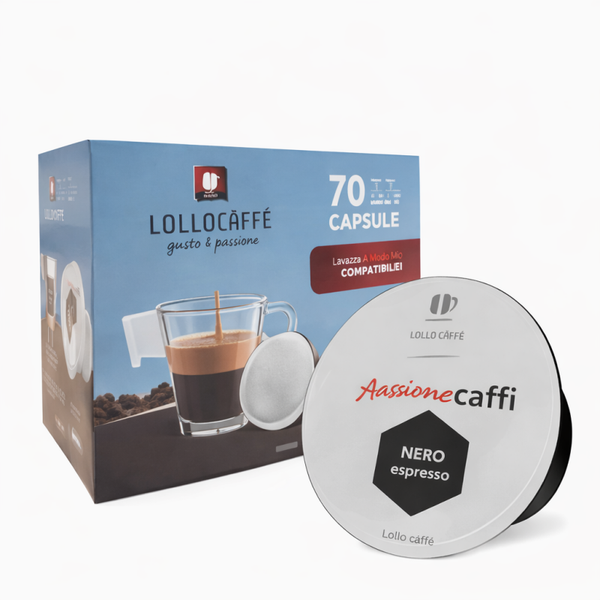 70 capsule Lollo miscela nera compatibili Caffitaly