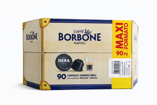 90 capsule Borbone miscela nera compatibili Dolce gusto