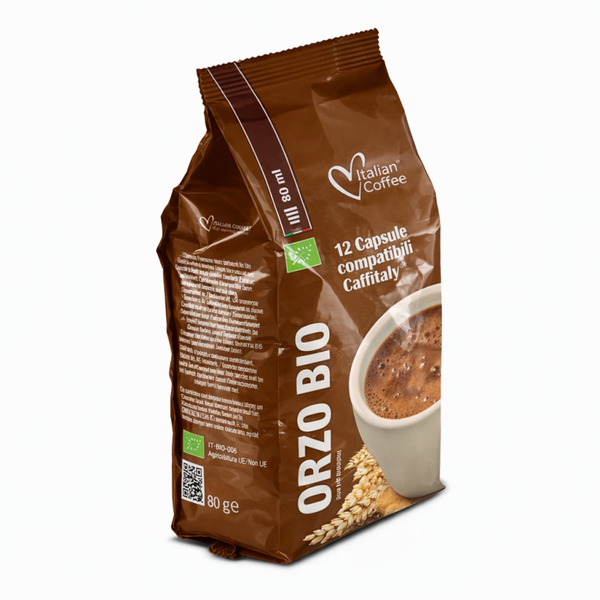 12 capsule Italian coffee orzo bio compatibili Caffitaly