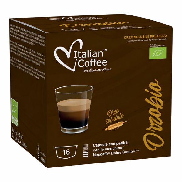 16 capsule Italian coffee orzo compatibili Dolce gusto
