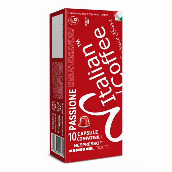 10 capsule Italian coffee miscela passione compatibili Nespresso