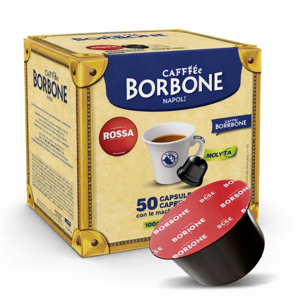 50 capsule Borbone miscela rossa compatibili Dolce gusto