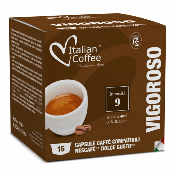 16 capsule Italian coffee gusto vigoroso compatibili Dolce gusto