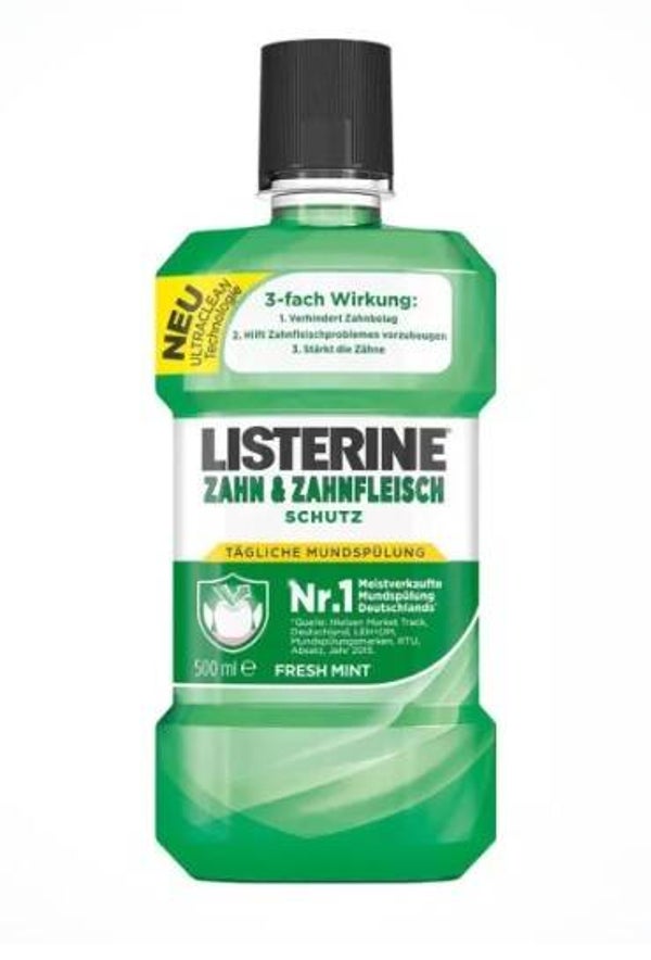 Listerine Mondwater Fresh Mint 500ml. Doos van 6 stuks. Stuksprijs: €2,98