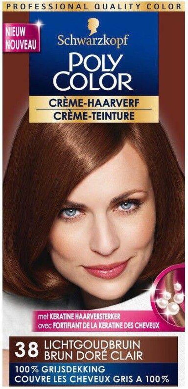 Schwarzkopf Poly Color Crème Haarverf 38 Licht Goudbruin
