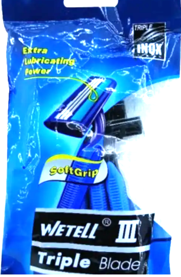 WETELL Heren Scheermesjes – 3 Mesjes, 5 Stuks  Doos van 6 stuks  Stuksprijs: €1,25
