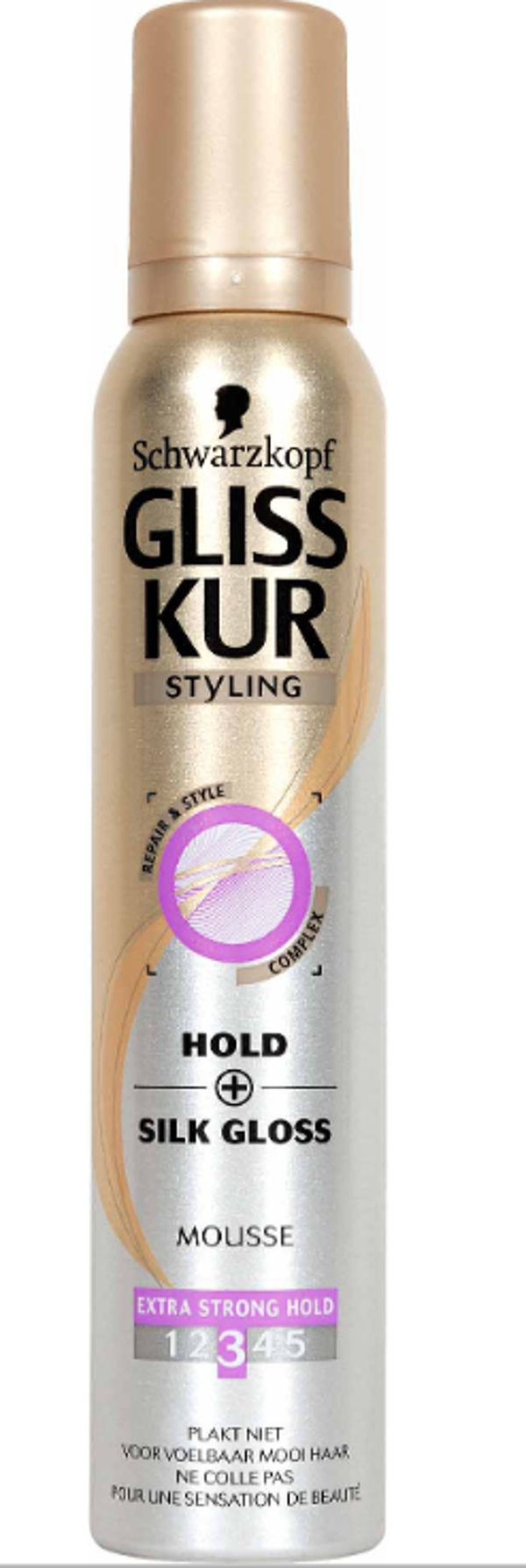 Gliss Kur Styling Mousse Hold + Silk Gloss 200ml. Doos van 6 stuks