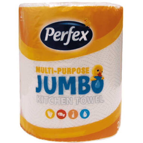Perfex Jumbo keukenrol 1 stuk 2 laags. Doos van 12 stuks