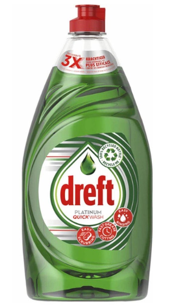 Dreft Platinum Afwasmiddel Quick wash Original 625 ml. Doos van 16 stuks