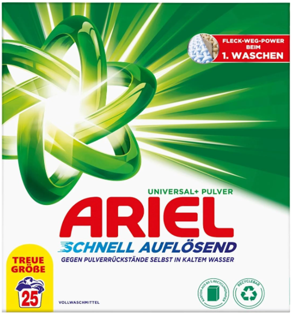 Ariel Waspoeder Universal – 1,5 kg – 25 Wasbeurten