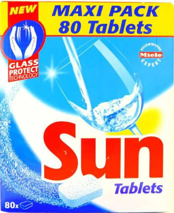 Sun Maxi Pack 80 tabletten Glass Protect. Doos van 6 stuks. Doos van 5 stuks. Stuksprijs: €6,65