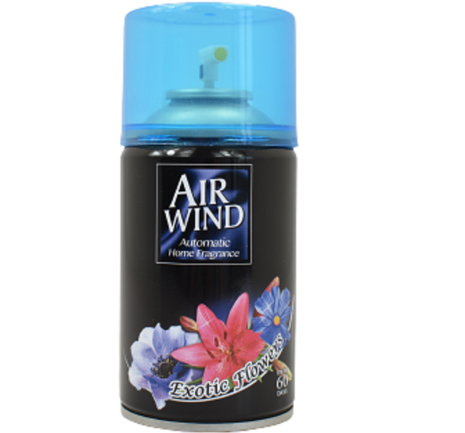 Airwind luchtverfrisser 260ml Exotische bloemen. Doos van 12 stuks