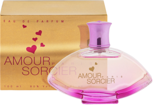 Vrouwen Parfum Amour Sorcier Eau de Parfum 100ml. Doos van 6 stuks
