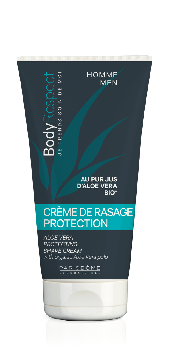 Body Respect Scheercreme met organische Aloë Vera 150ml. Doos van 6 stuks