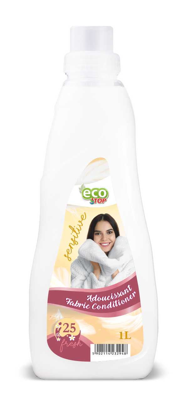 EcoTop wasverzachter Sensitive 1l. Doos van 12 stuks