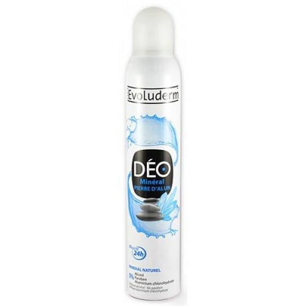 Evoluderm Deodorant Minèral 250ml. Doos van 6 stuks