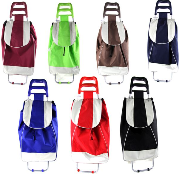 Boodschappentrolley Boodschappenwagen Fun Color 38L, 7 kleuren 8 stuks / karton