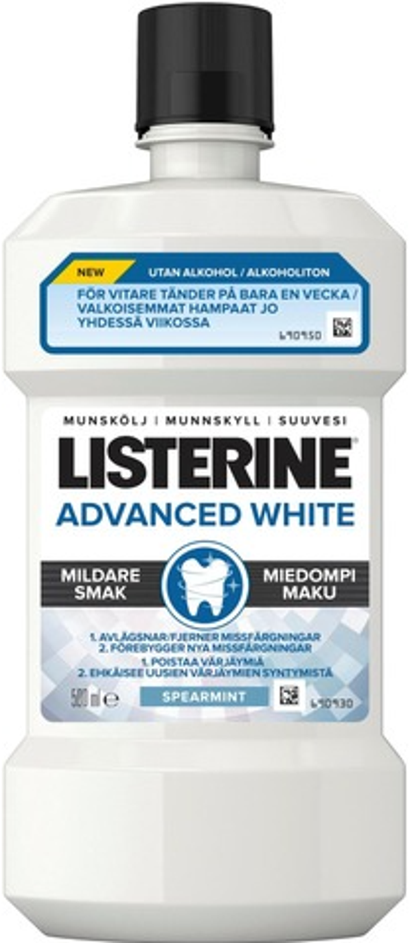 LISTERINE ADVANCED WHITE MONDSPOELING 500ml. Doos van 6 stuks