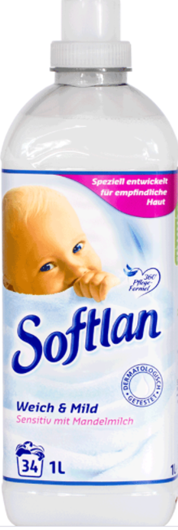 Softlan wasverzachter Soft & Mild 34 wasbeurten. Doos van 12 stuks