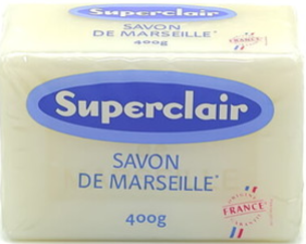Superclair Marseille zeep 400gr glycerine. Doos van 18 stuks