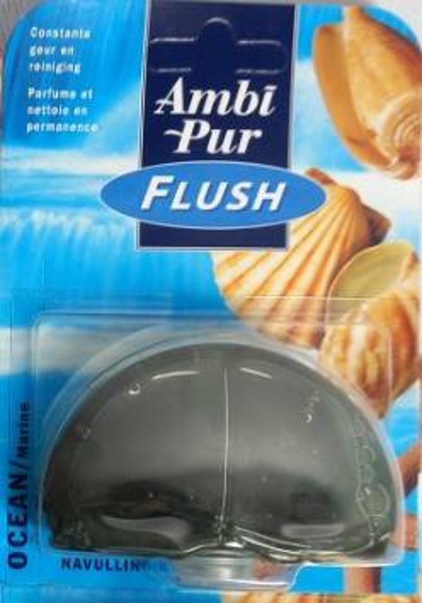 Ambi Pur Flush Ocean / Marine Toiletverfrisser Navulling. Doos van 12 stuks.  Stuksprijs: €0,25