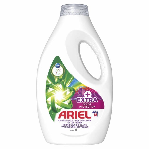 Ariel Vloeibaar Wasmiddel Extra Color Care 18 wasbeurten. Doos van 4 stuks