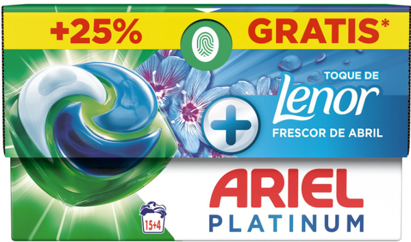 Ariel Vloeibaar Wasmiddel Pods Frescor – 19 Wasbeurten. Doos van 4 stuks. Stuksprijs: €5,05
