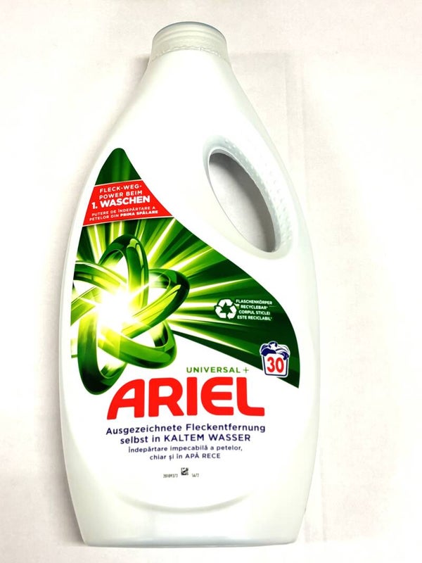 Ariel Wasmiddel Universal + - 30 wasbeurten -1500 ml. Doos van 4 stuks