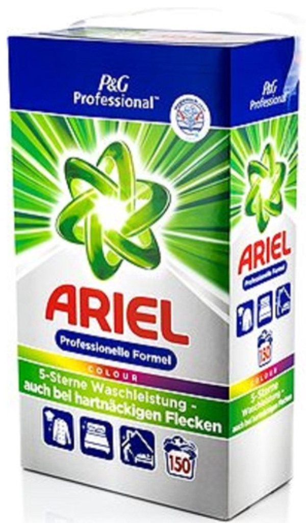 ARIEL PROFESSIONAL Color waspoeder 9,75 kg - 150 wasbeurten  Doos van 3 stuks  Stuksprijs : € 28,89
