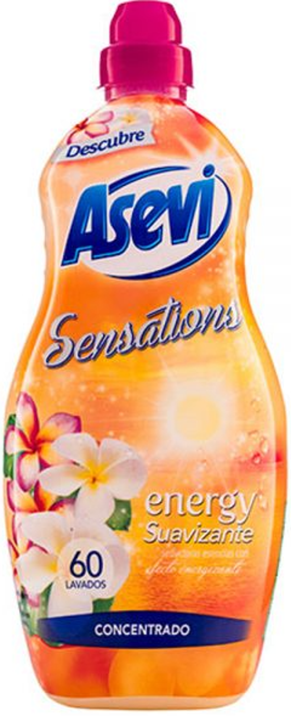 Asevi Sensations Energy wasverzachter 60 wasbeurten. Doos van 10 stuks
